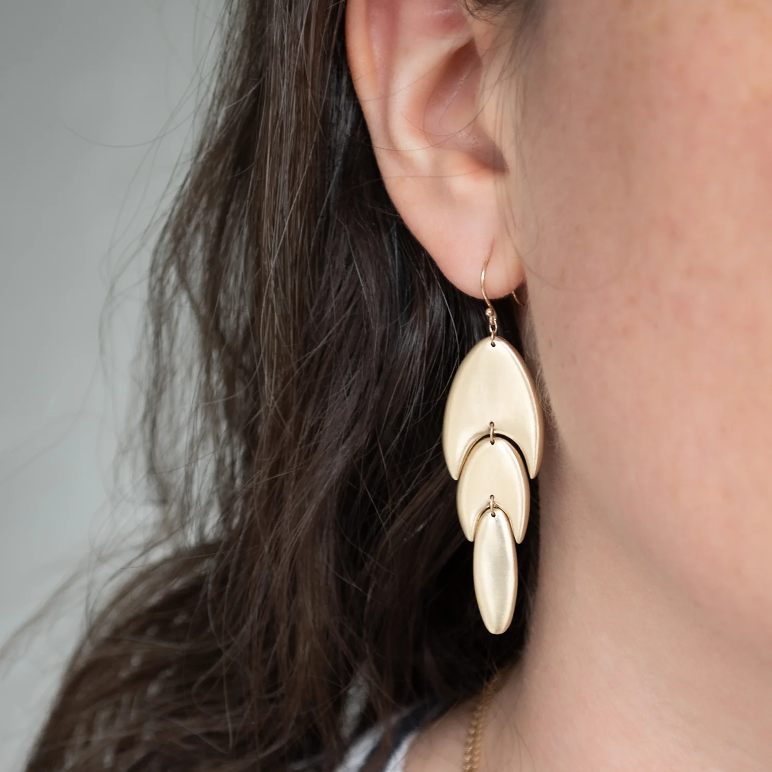 Gold Cactus Earrings - Image 3