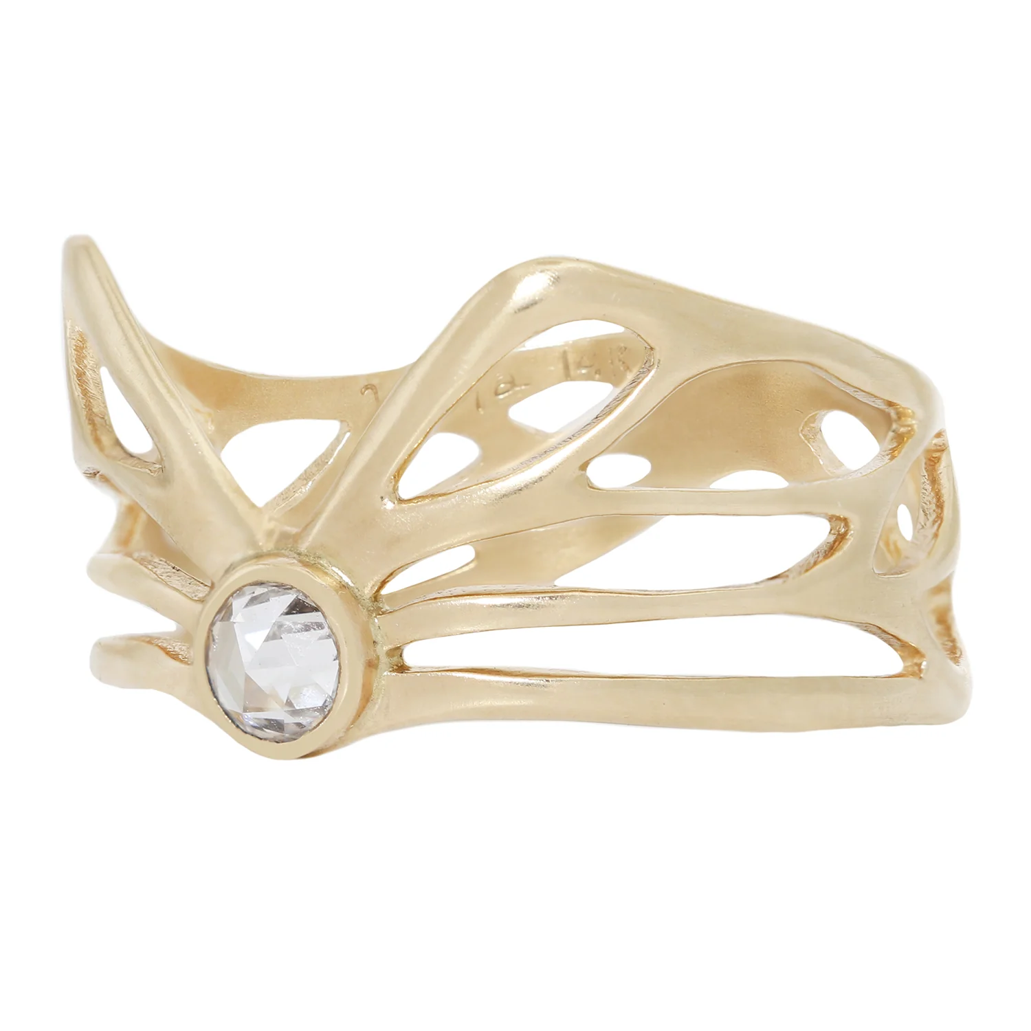 Gold Diamond Winged Ring - Image 3