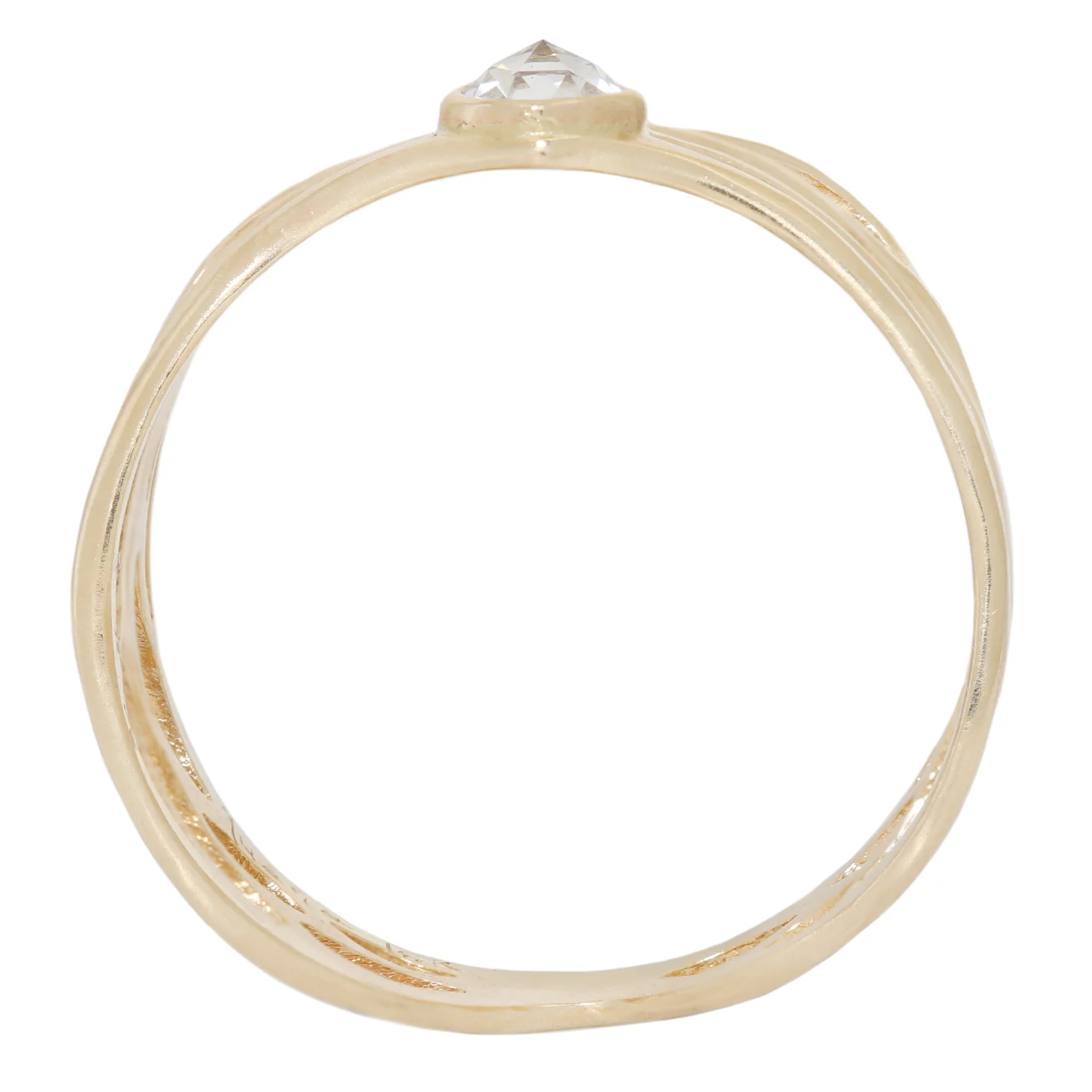 Gold Diamond Winged Ring - Image 4