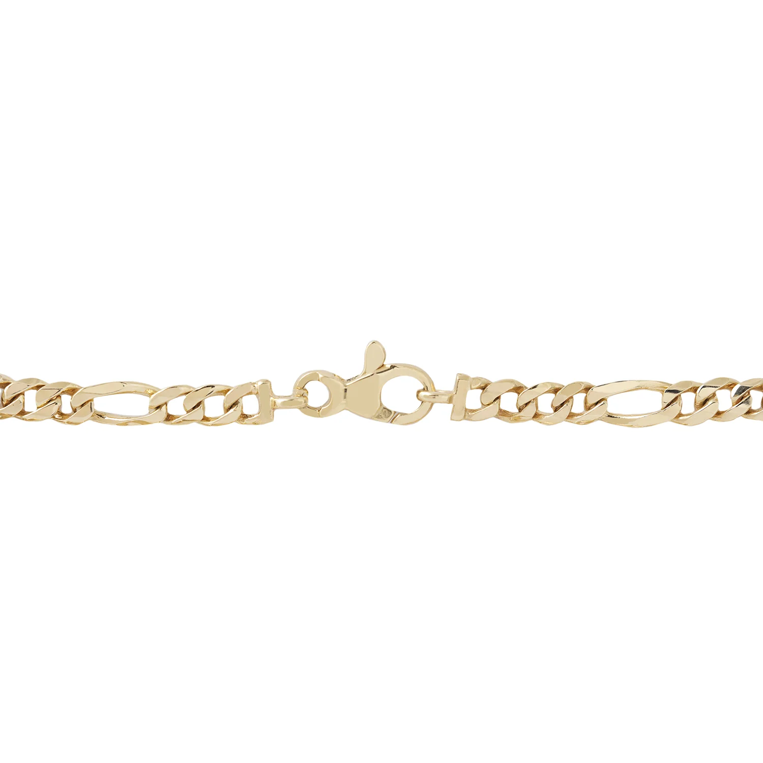 Wide Gold Figaro Bracelet - Image 3