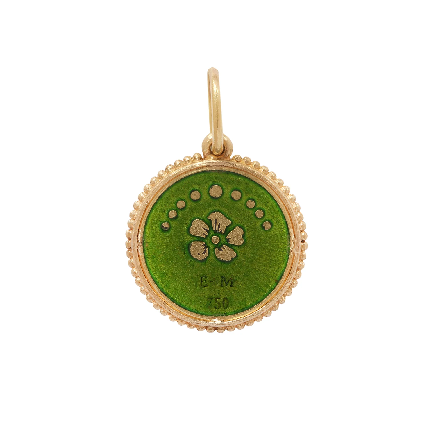 Gold Foil Enamel Feather Charm - Image 4