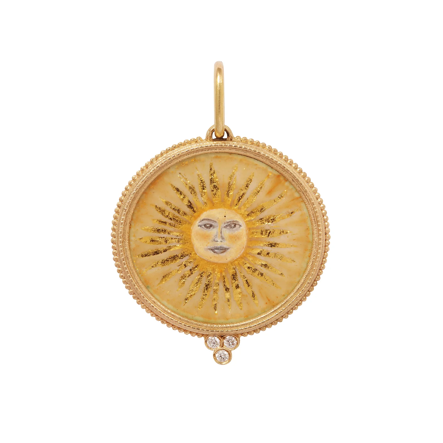 Gold Foil Sun & Diamond Charm - Image 3