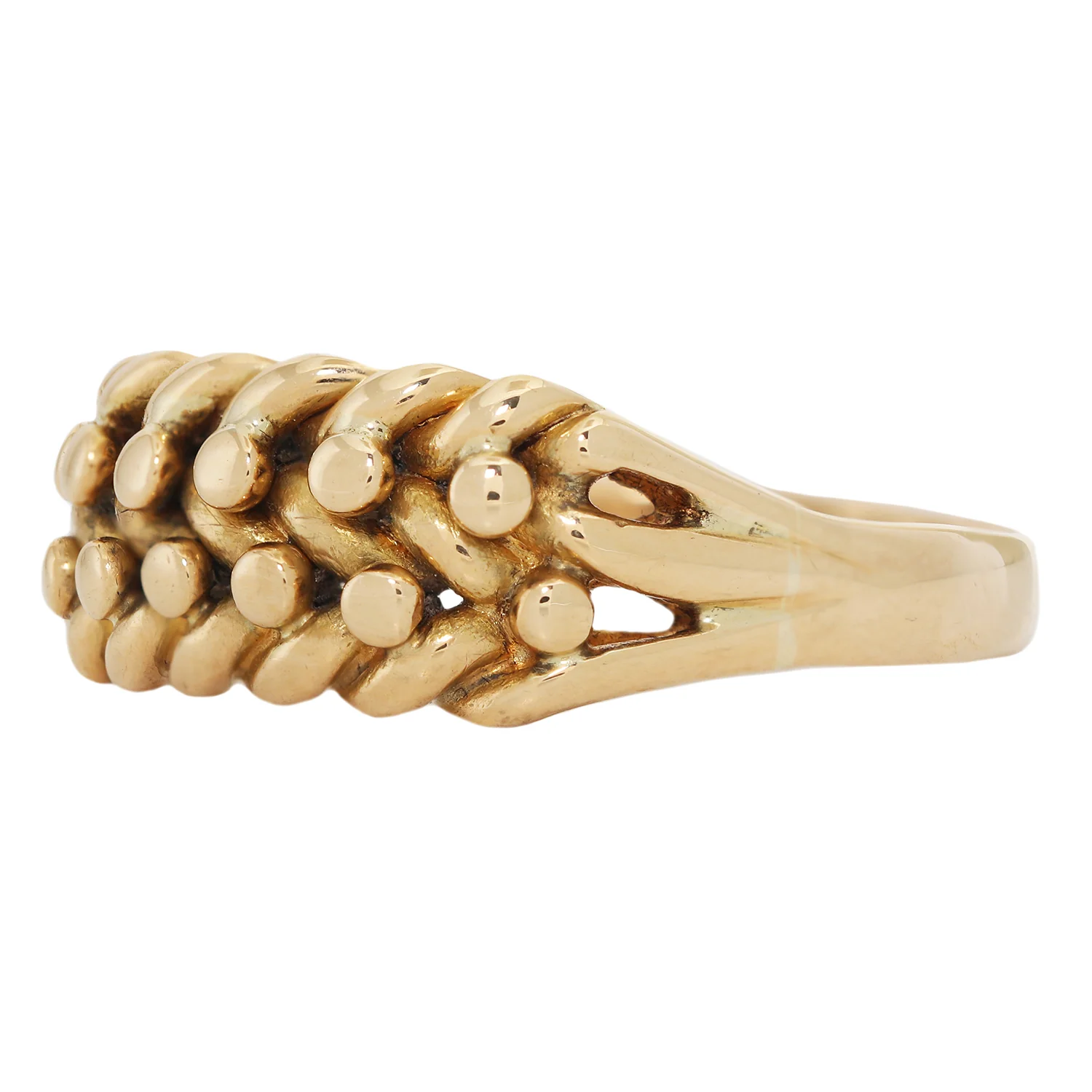 Gold Knotted Keeper Ring - Image 3