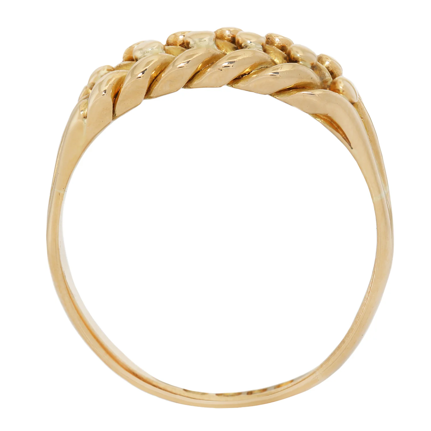Gold Knotted Keeper Ring - Image 4
