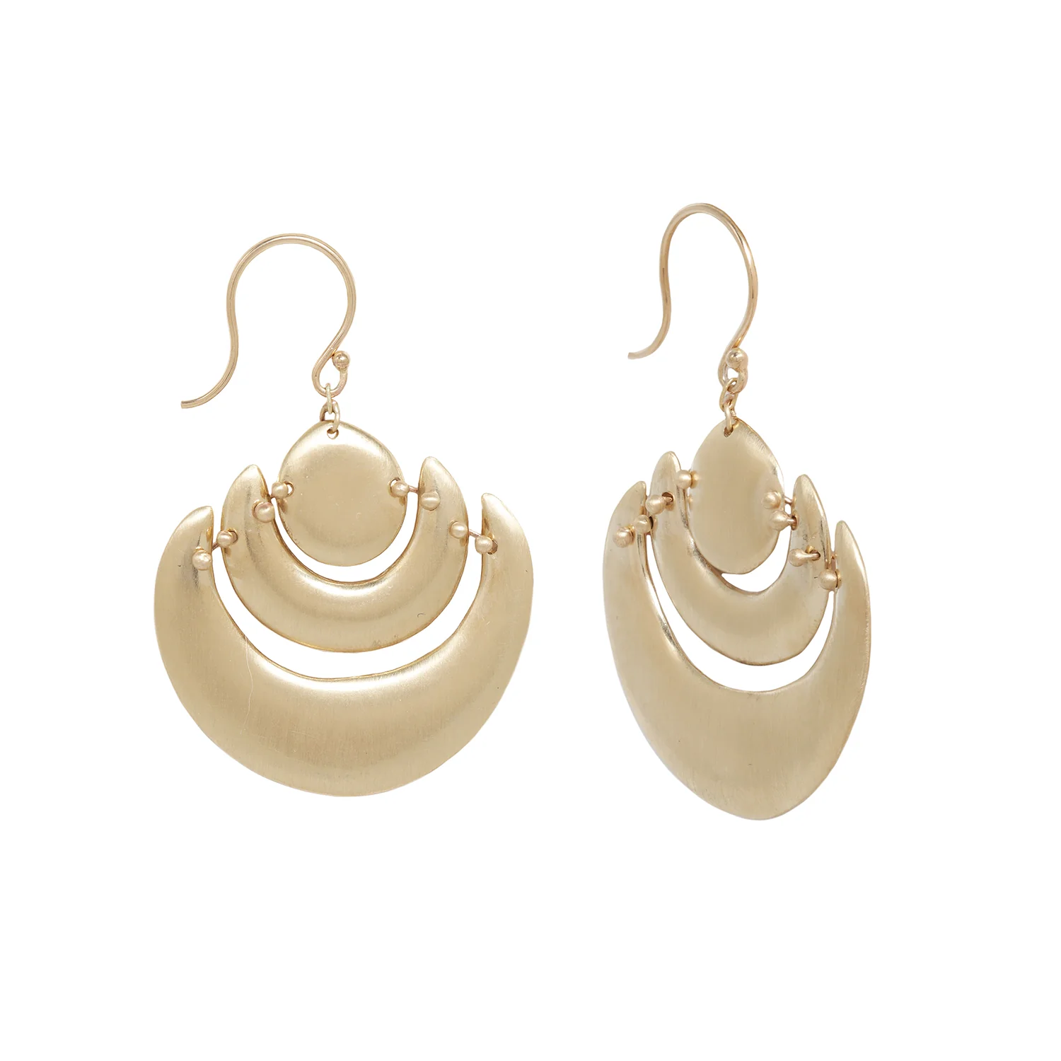 Gold Lotus Earrings - Image 3