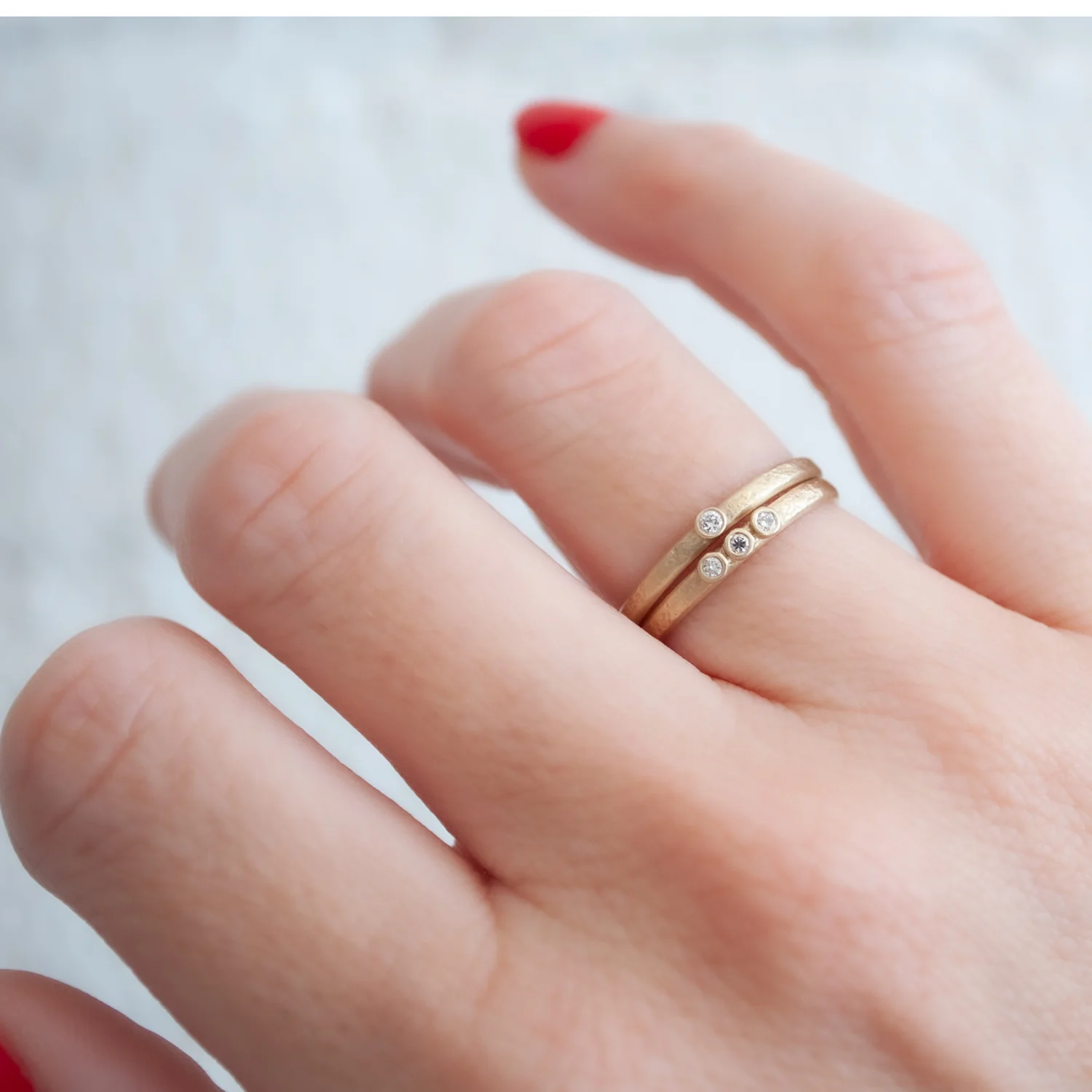Gold One Diamond Ring - Image 2