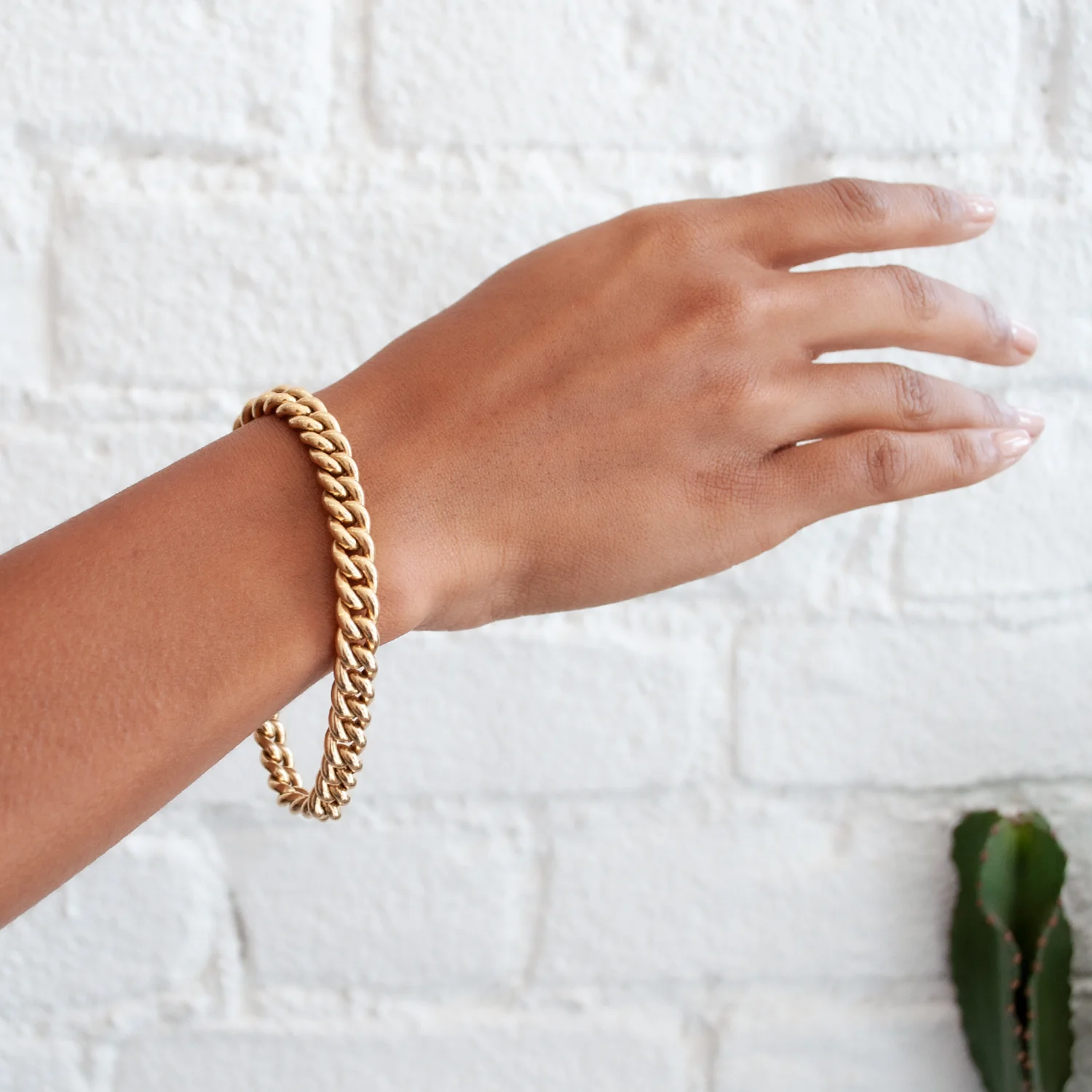 Gold Silk Curb Bracelet - Image 2