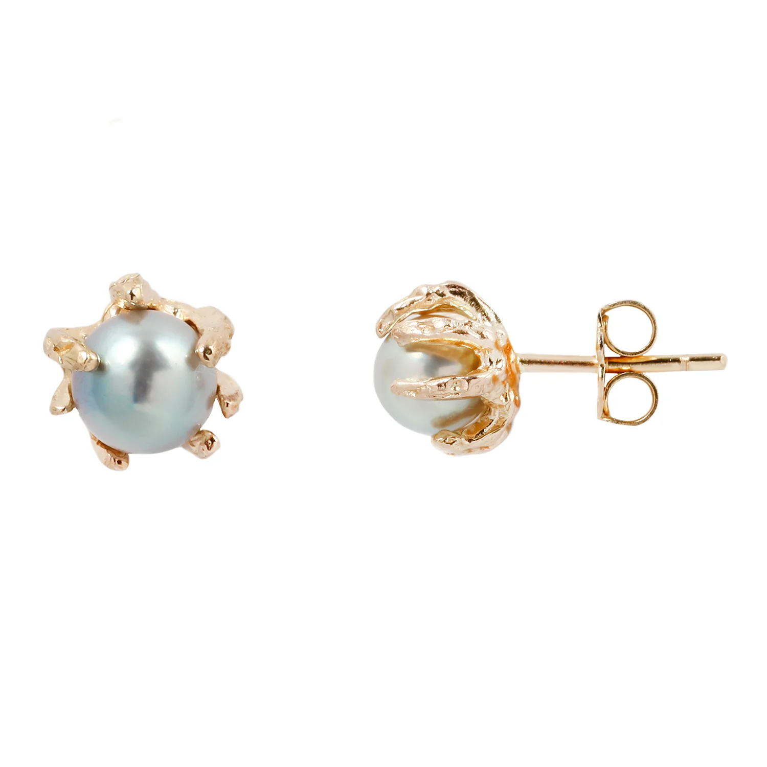 Gold Stingray Akoya Pearl Studs - Image 3