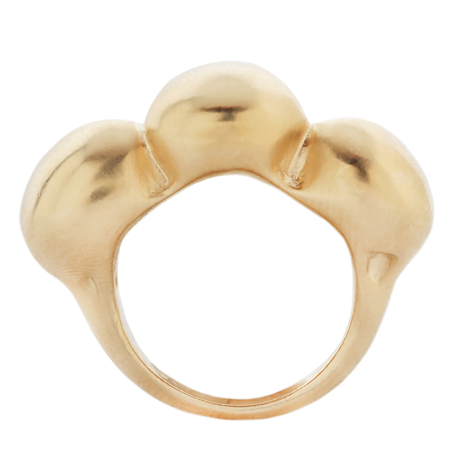 Gold Three Peony Buds Ring - Image 4