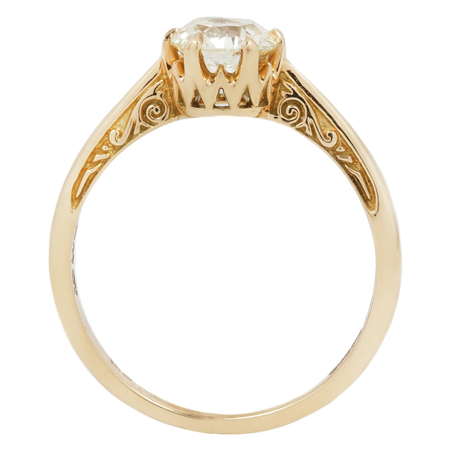 Golden Crown Jubilee Diamond Solitaire - Image 5
