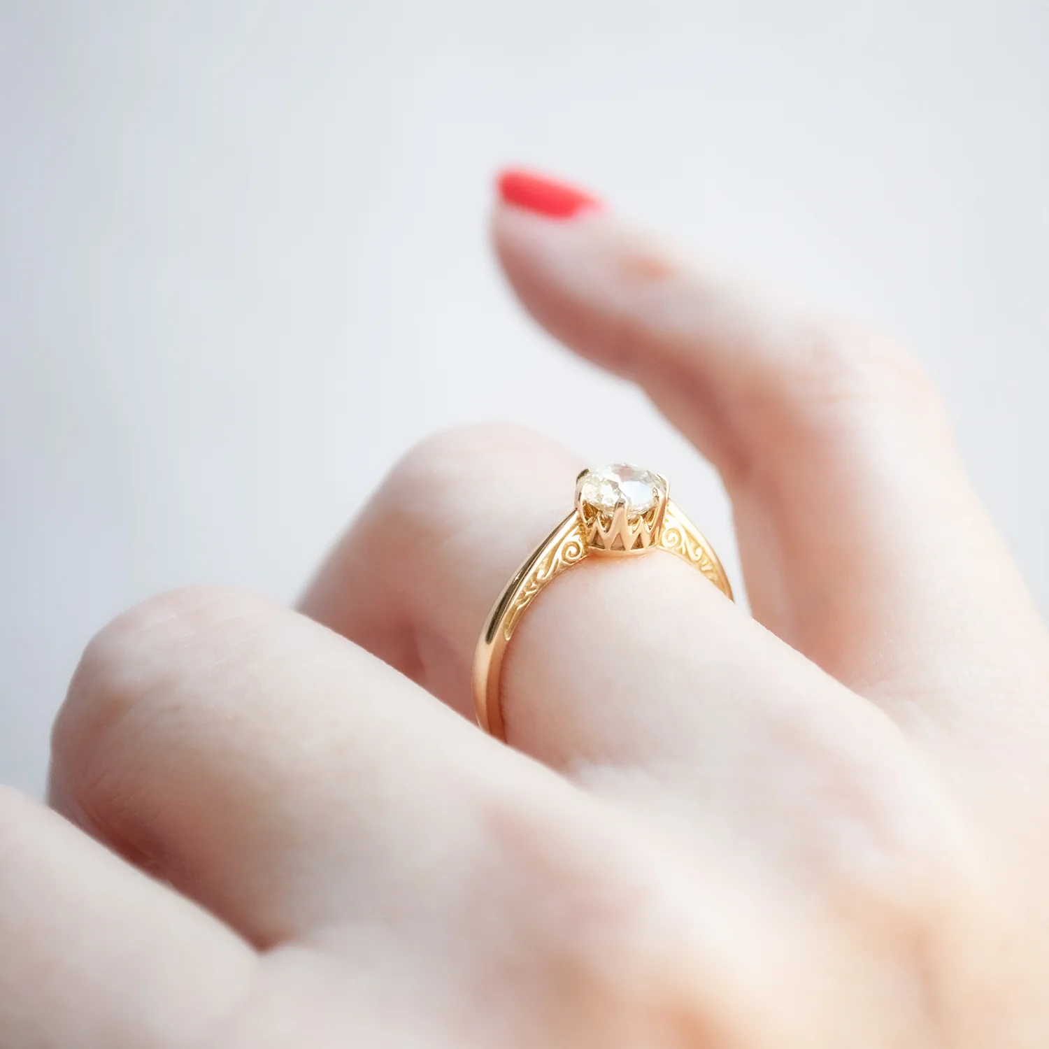 Golden Crown Jubilee Diamond Solitaire - Image 6