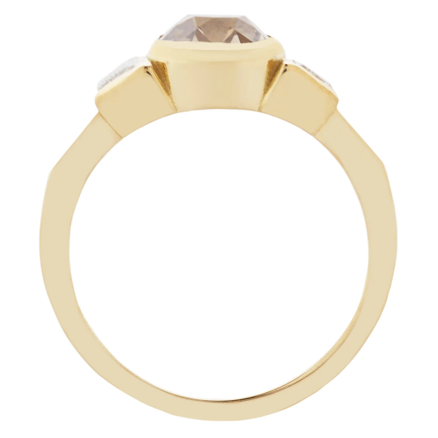 Golden Deco Diamond Ring - Image 5