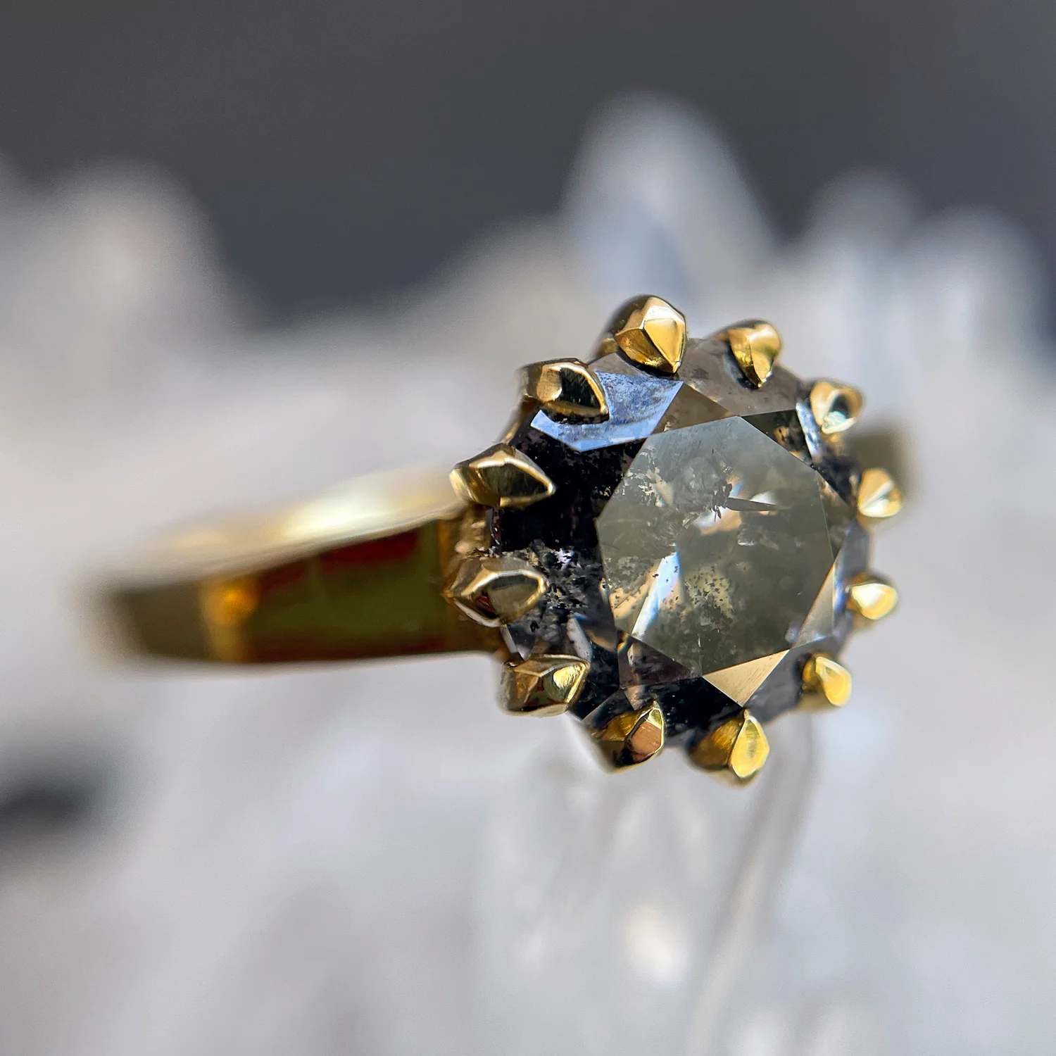 Golden Noir Diamond Ring - Image 6