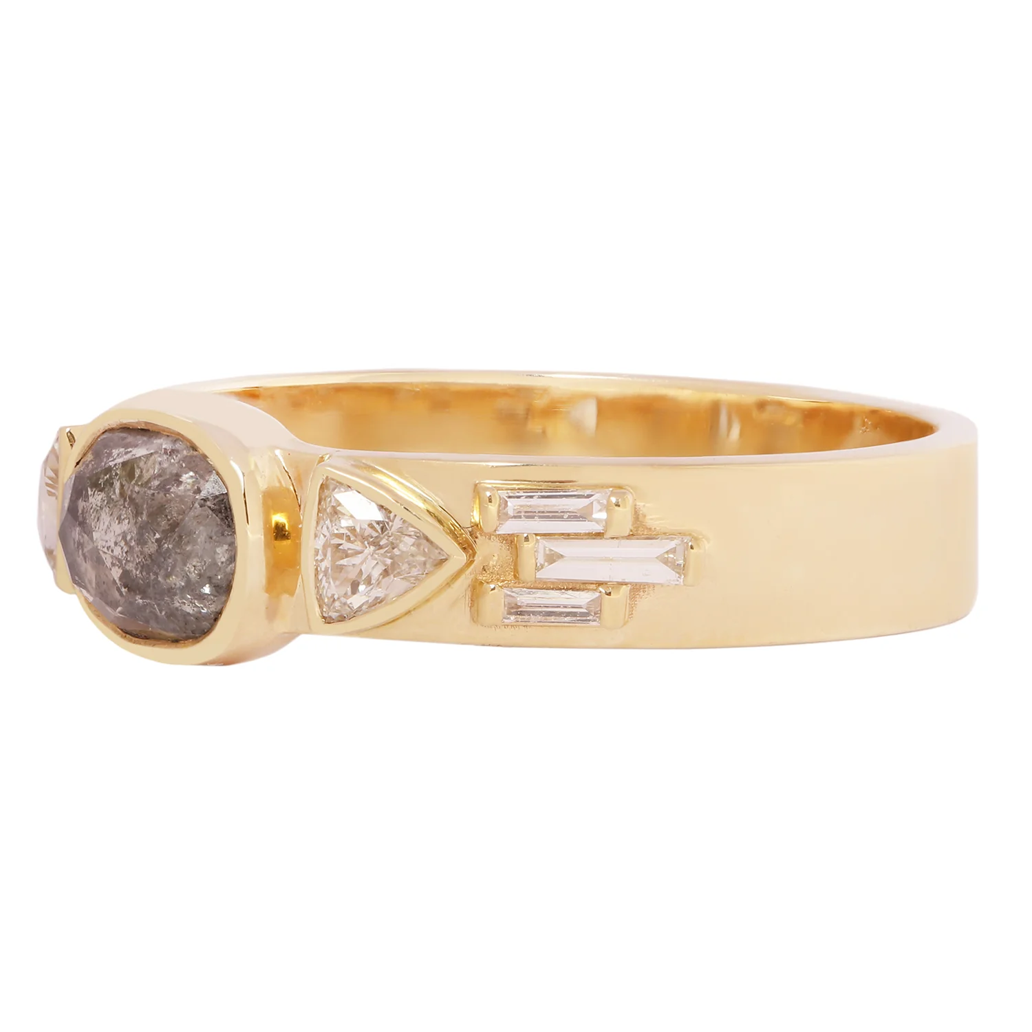 Gray Diamond Deco Totem Ring - Image 3