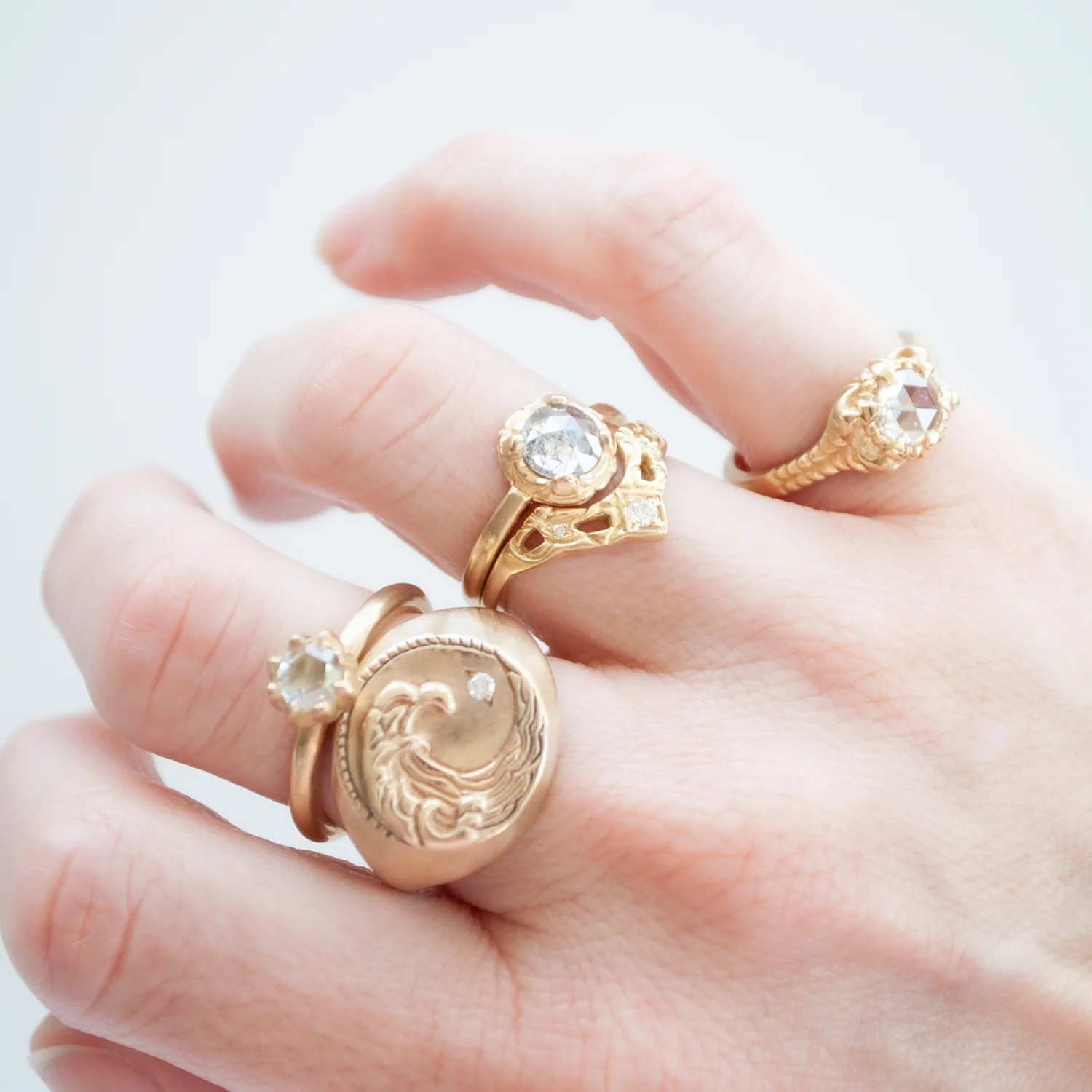 Gray Diamond Josephine Ring - Image 2