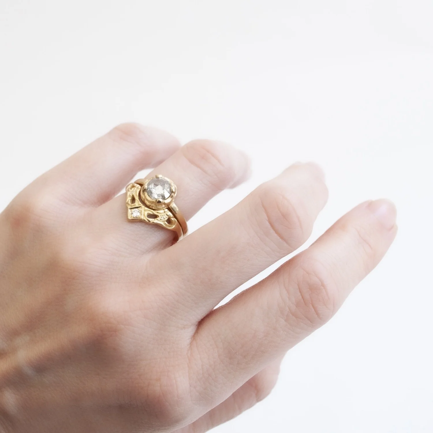Gray Diamond Josephine Ring - Image 6