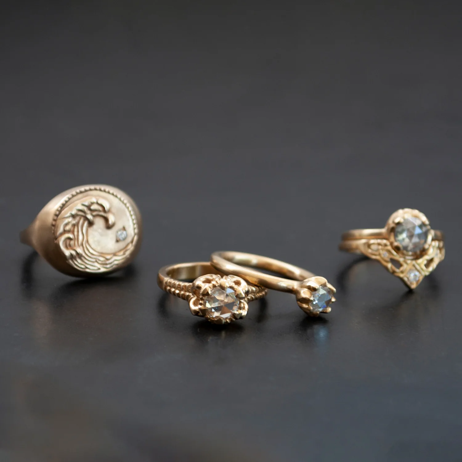 Gray Diamond Josephine Ring - Image 9