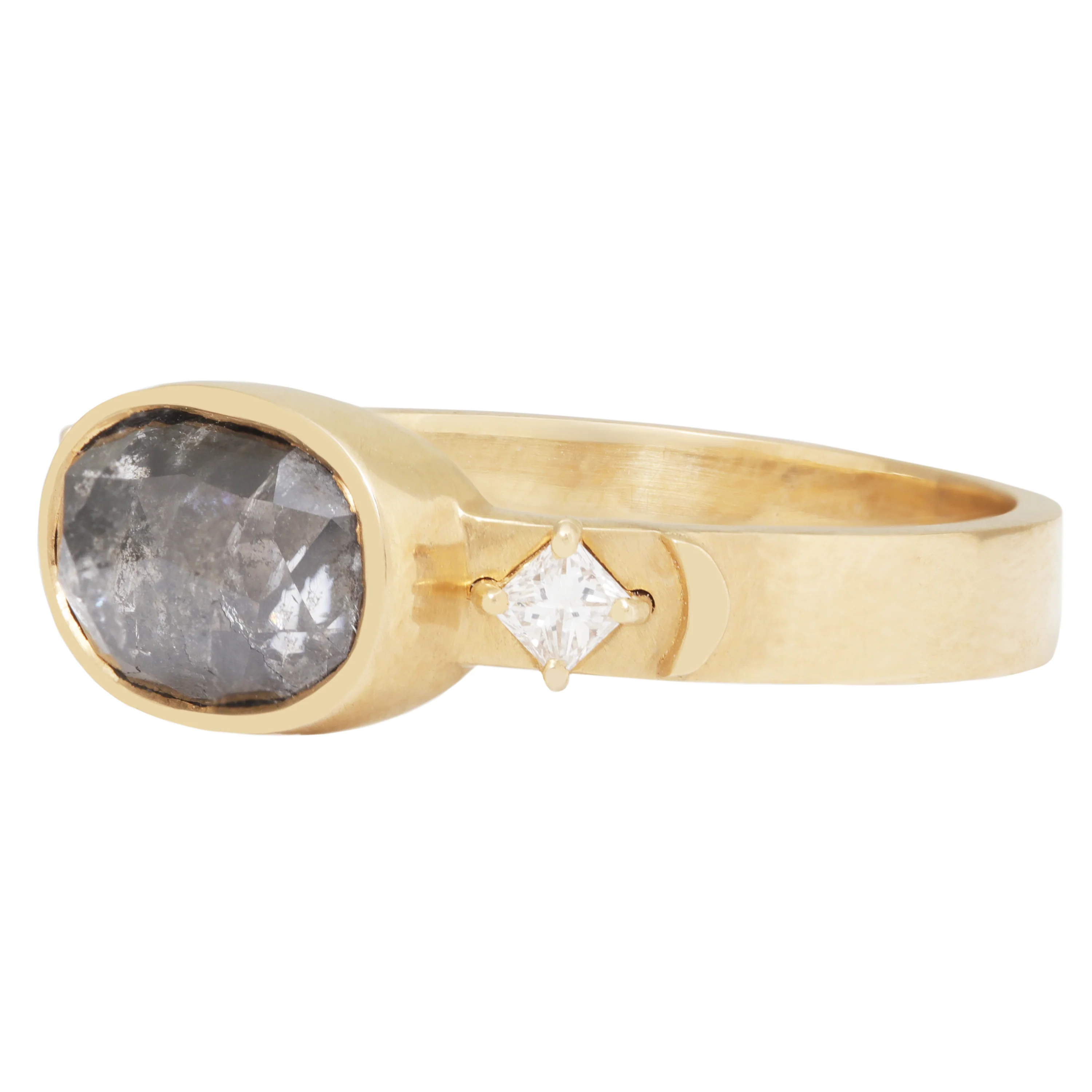 Gray Diamond Moon Totem Ring - Image 3