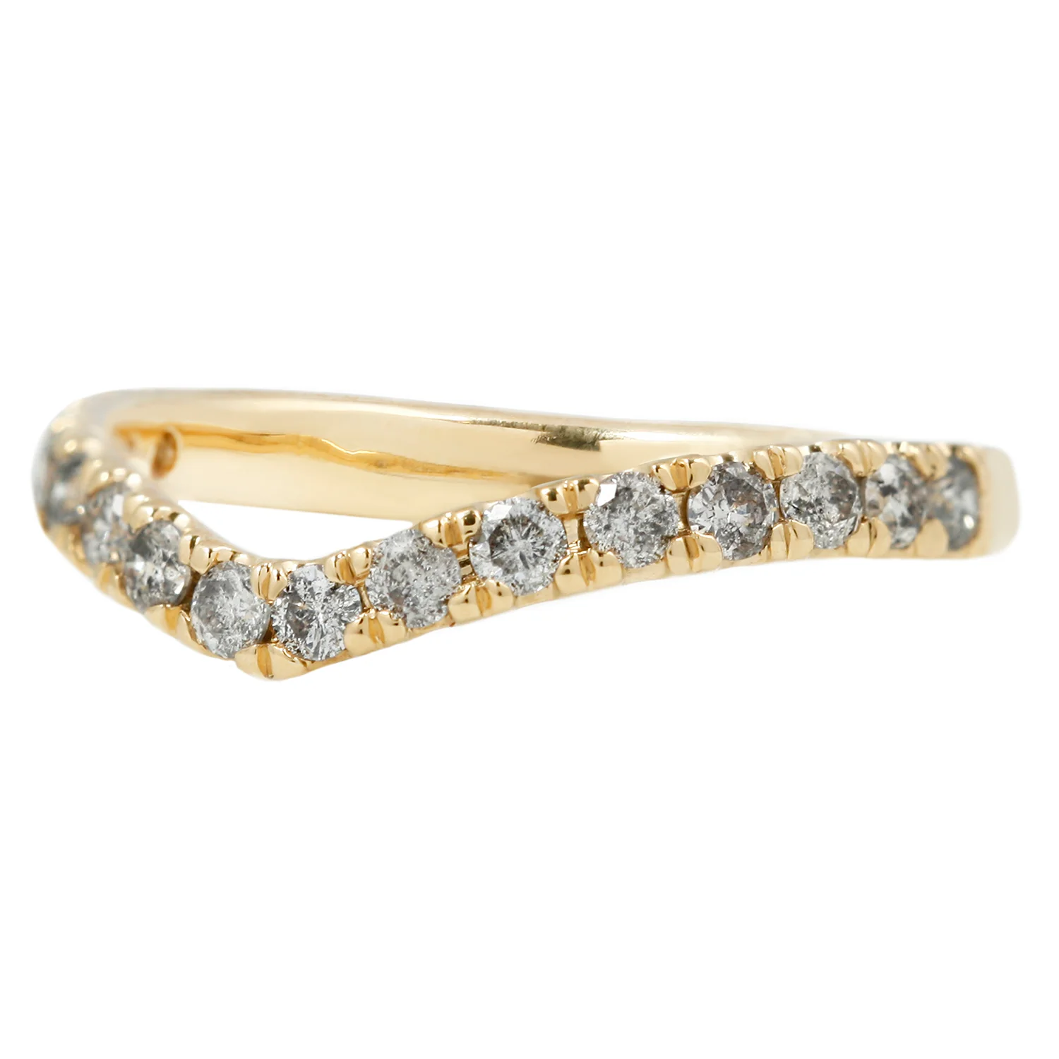 Gray Wishbone Half Eternity Band - Image 3