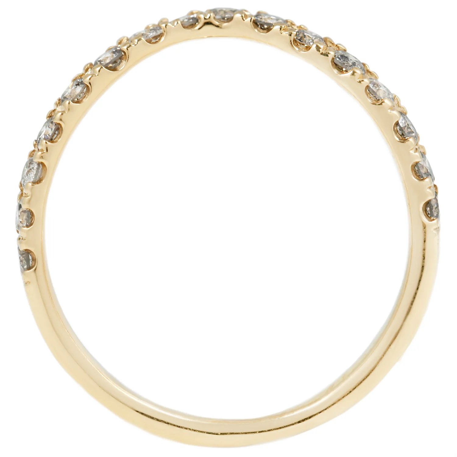 Gray Wishbone Half Eternity Band - Image 4