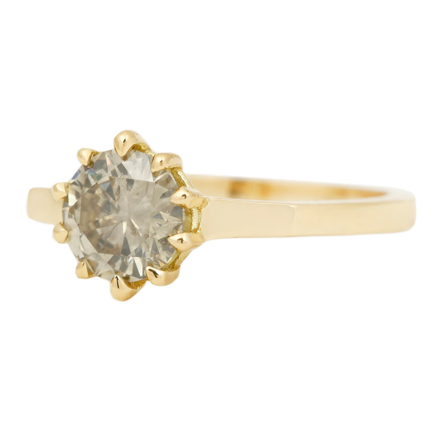 Green Tea Solitaire Ring - Image 3