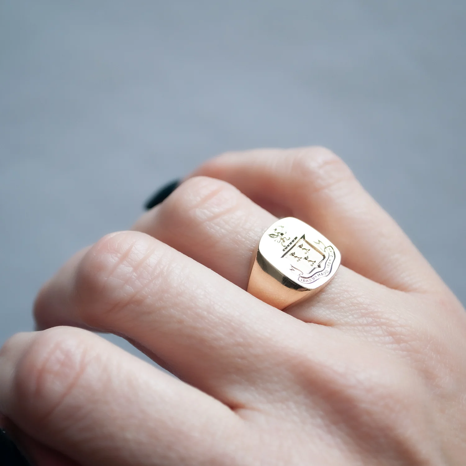 Griffin Crest Tiffany & Co Signet Ring - Image 6