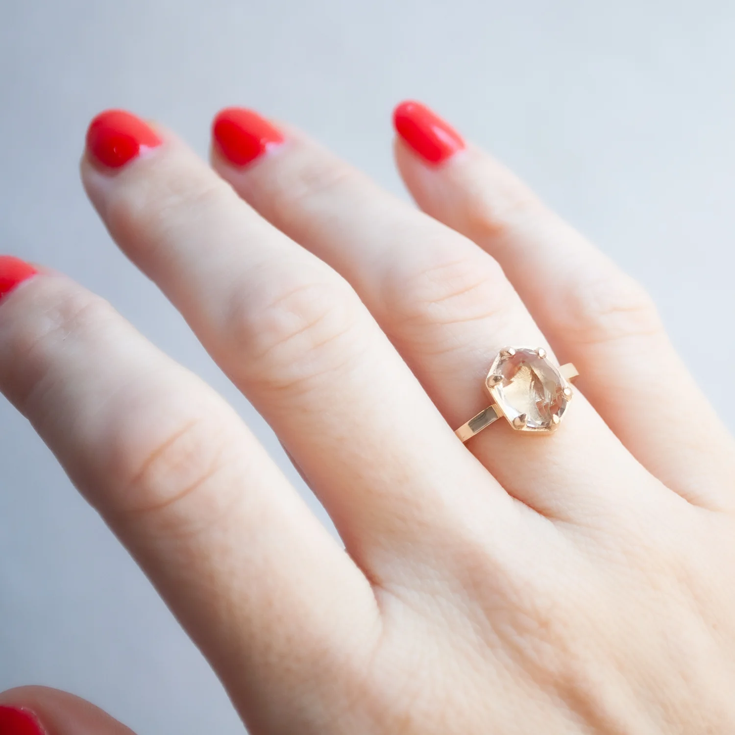 Hexagon Champagne Ring - Image 2