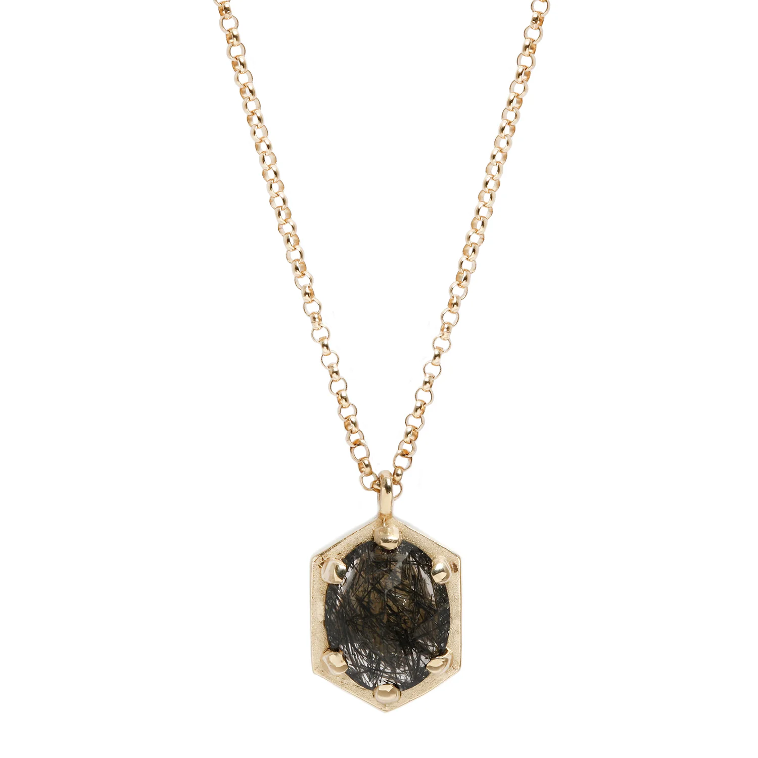 Hexagon Oval Necklace