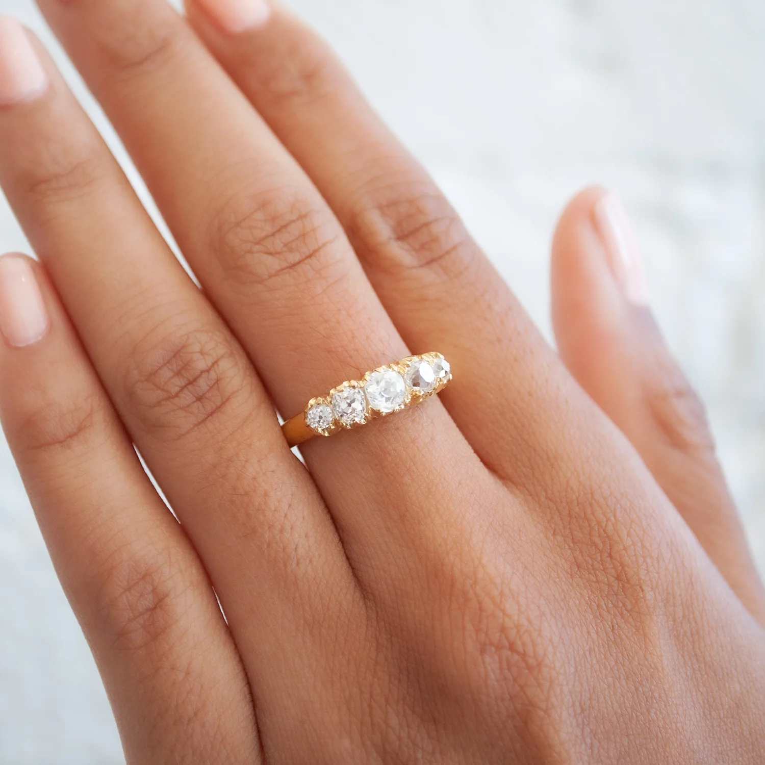 High Crown Half Hoop Ring - Image 2