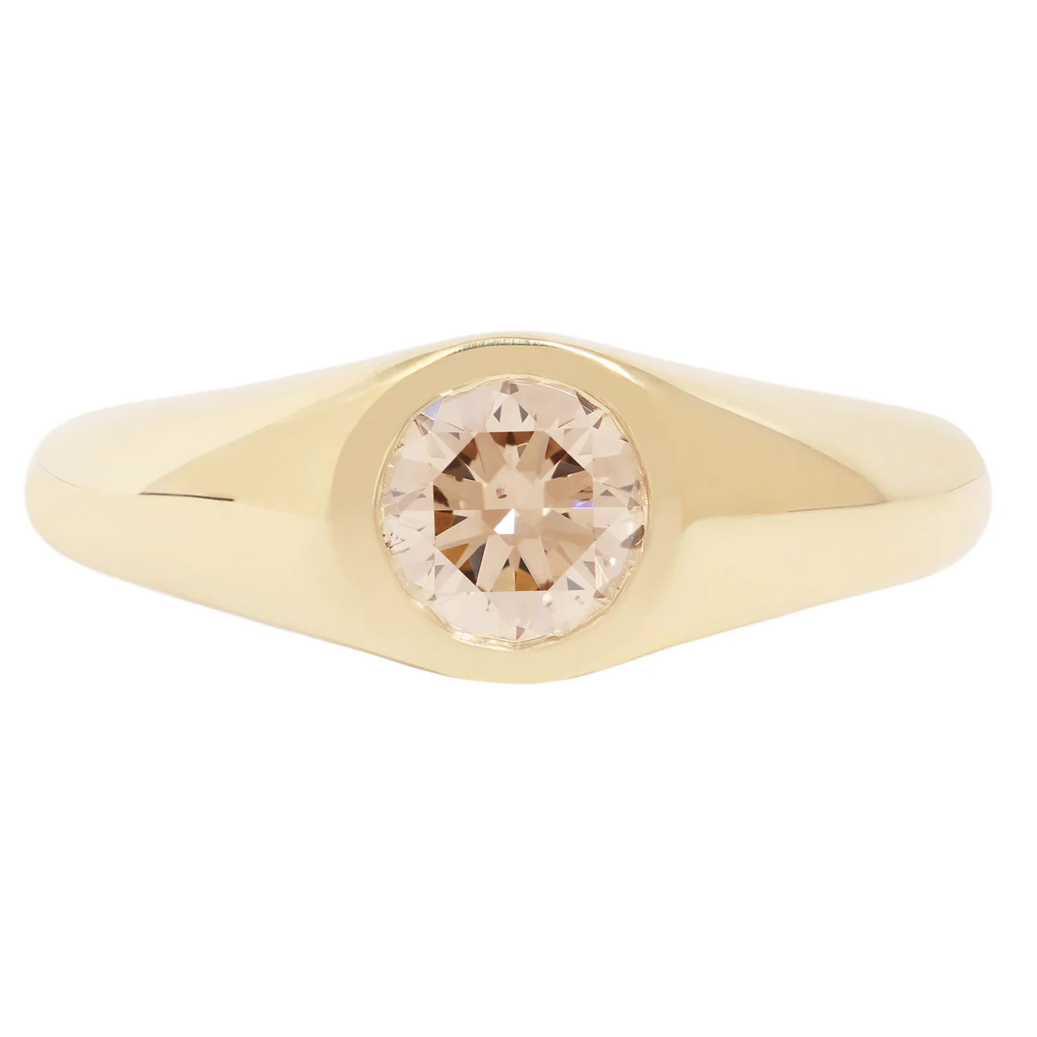 Honeydrop Diamond Signet Ring