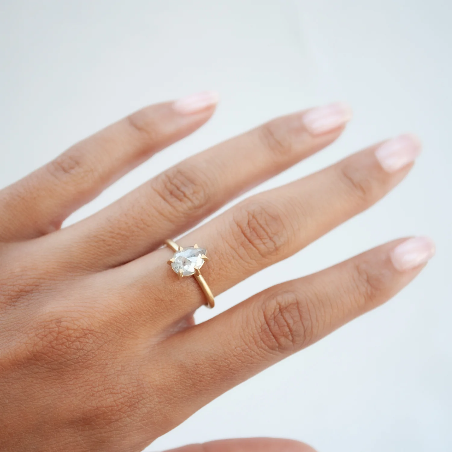 Icy Pear Diamond Hera Solitaire - Image 2