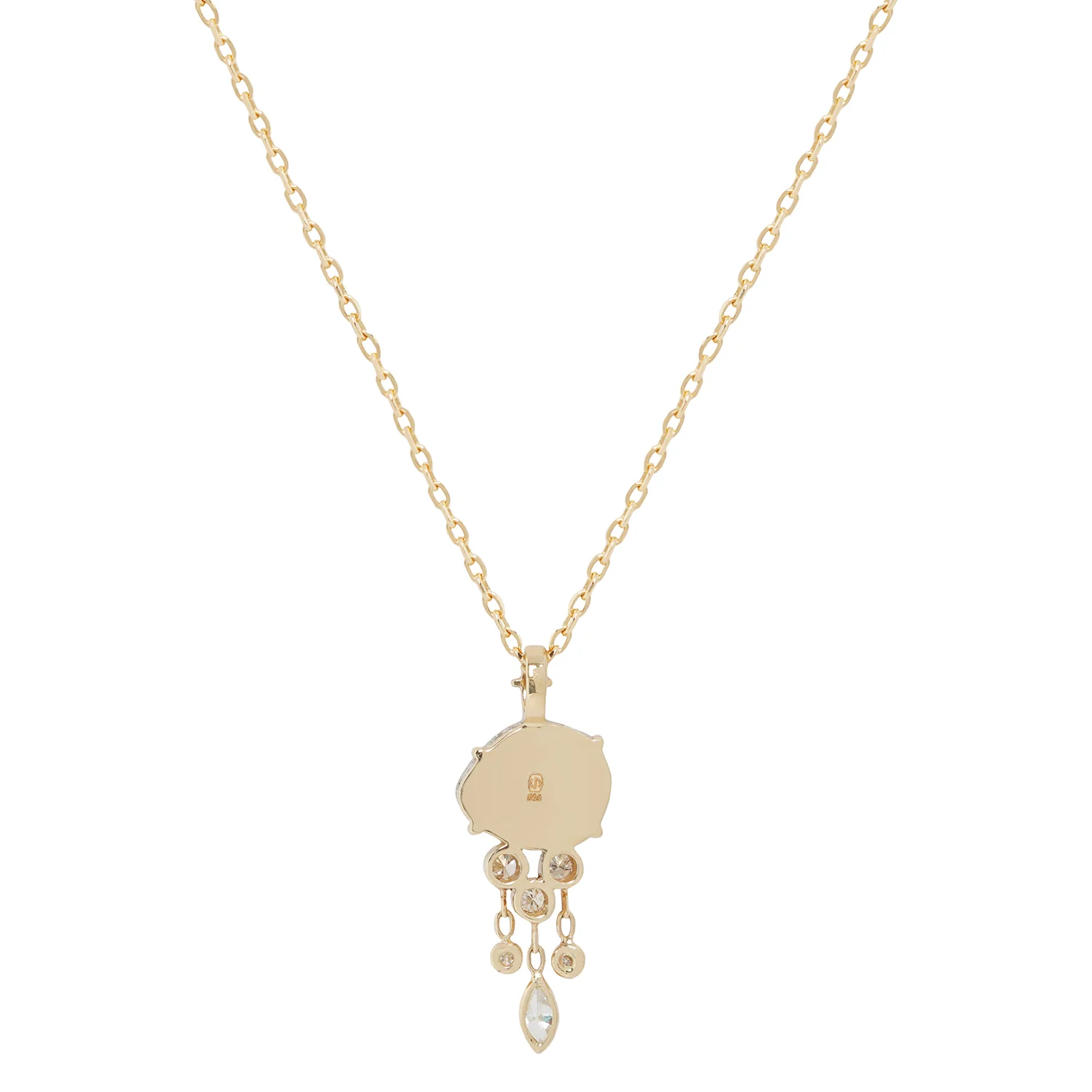 Icy White Diamond Jellyfish Necklace - Image 3