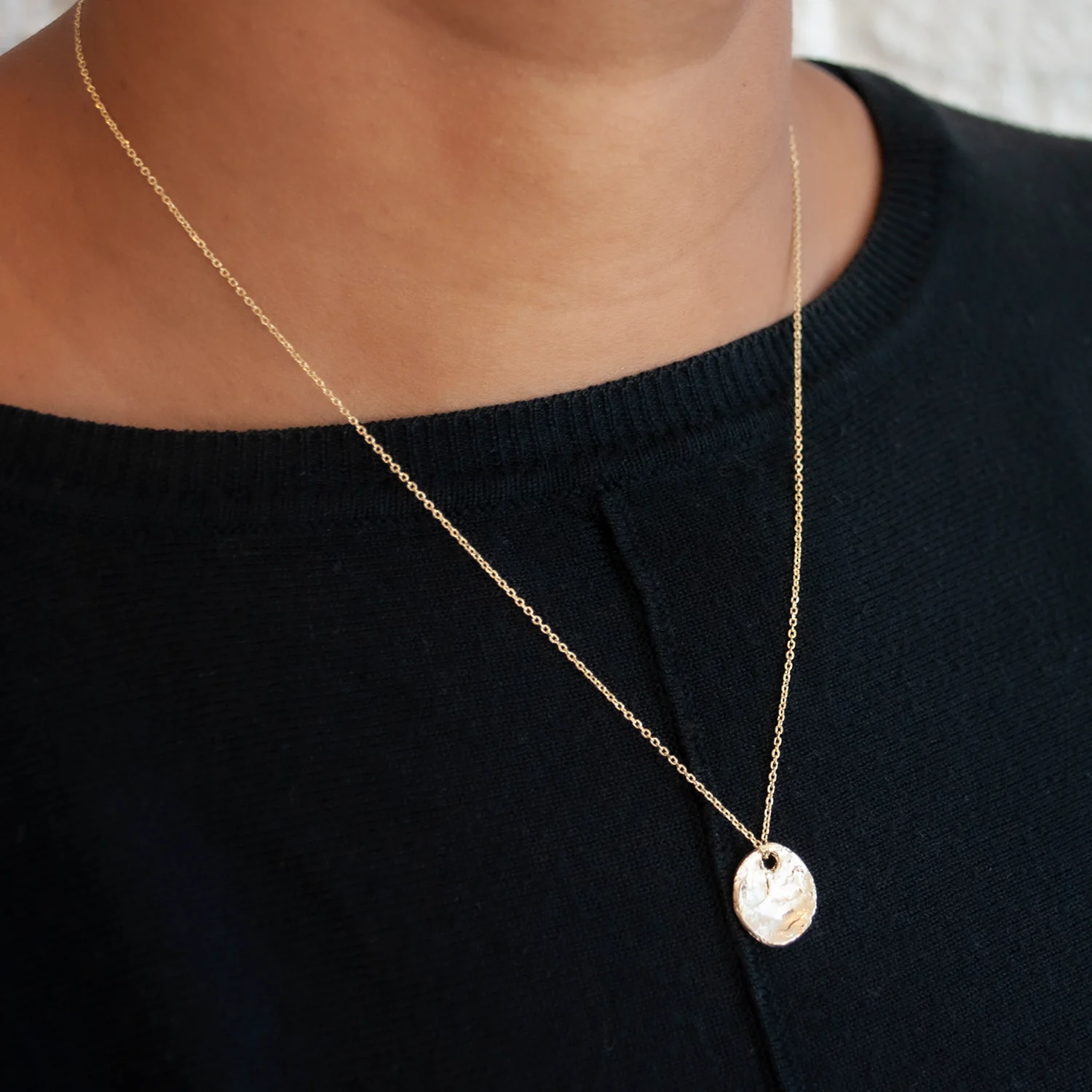 III Gold Circle Pendant Necklace - Image 2