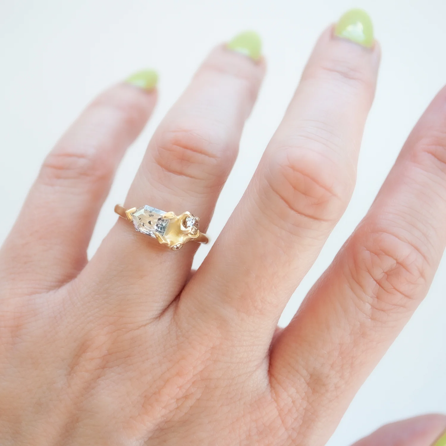 Ink Blot Diamond Cluster Ring - Image 2
