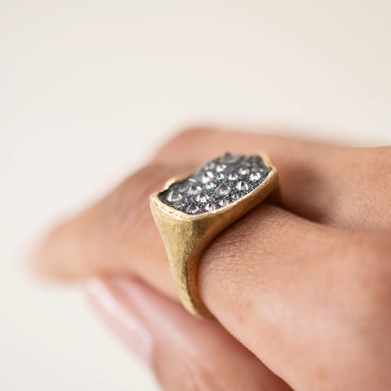 Inverted Diamond Relic Ring - Image 2
