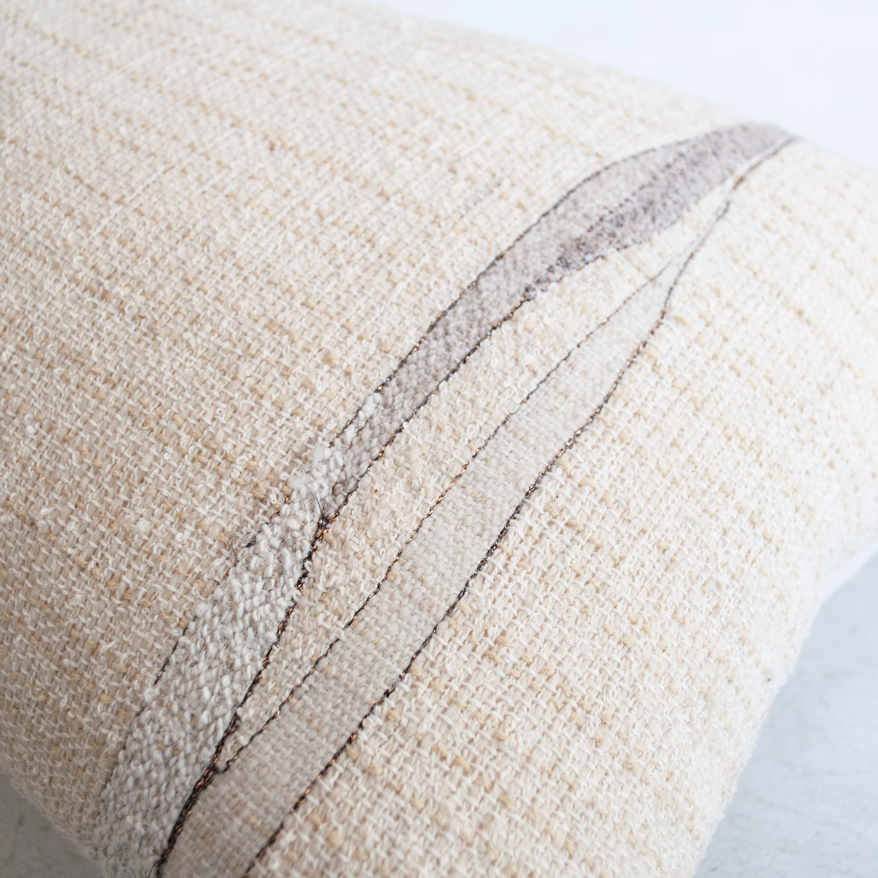 Neutral Hand Woven Pillow - Image 2