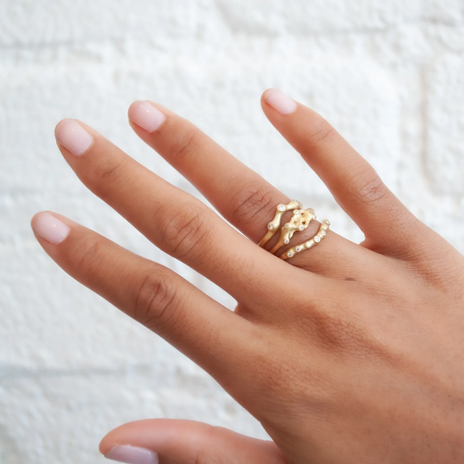 White Diamond Barnacle Nesting Ring - Image 3