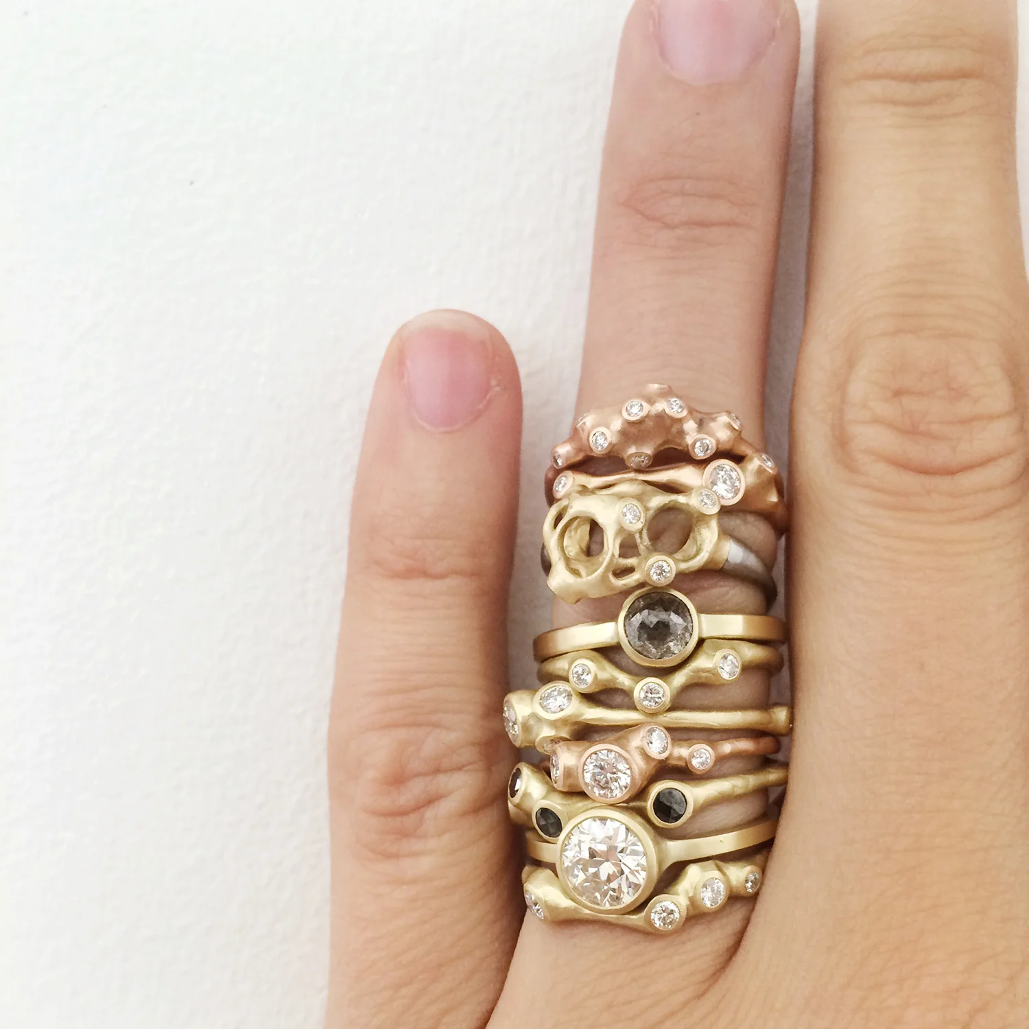White Diamond Barnacle Nesting Ring - Image 4