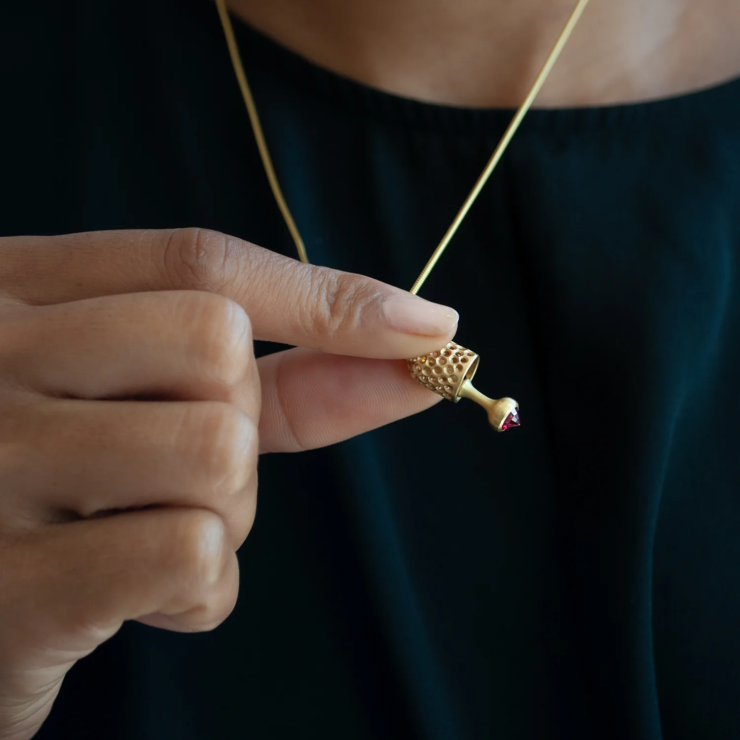 Ruby Pod Necklace - Image 4