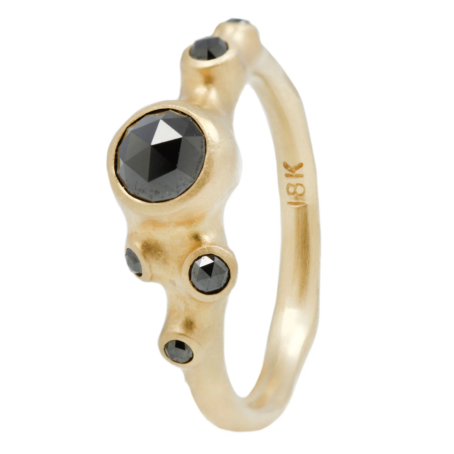 Six Barnacle Black Diamond Ring - Image 3