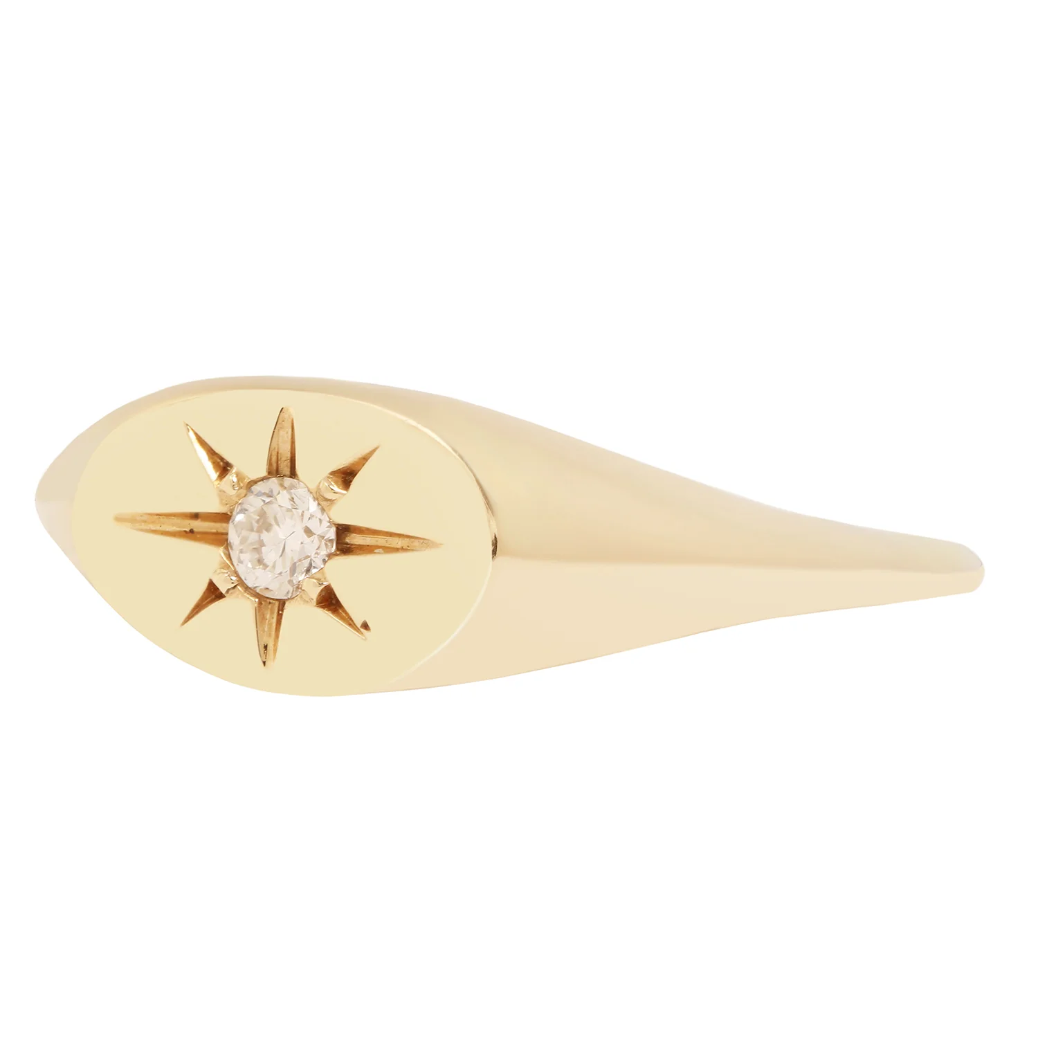 Jorie Diamond Star Signet Ring - Image 3