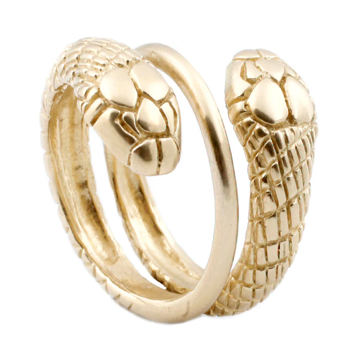 Gold Double Snake Ring - Image 3