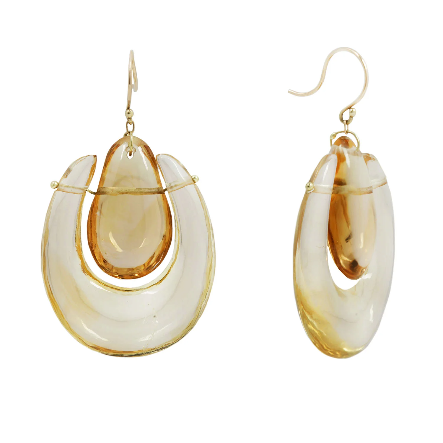 Large Citrine O'Keefe Earrings - Image 3