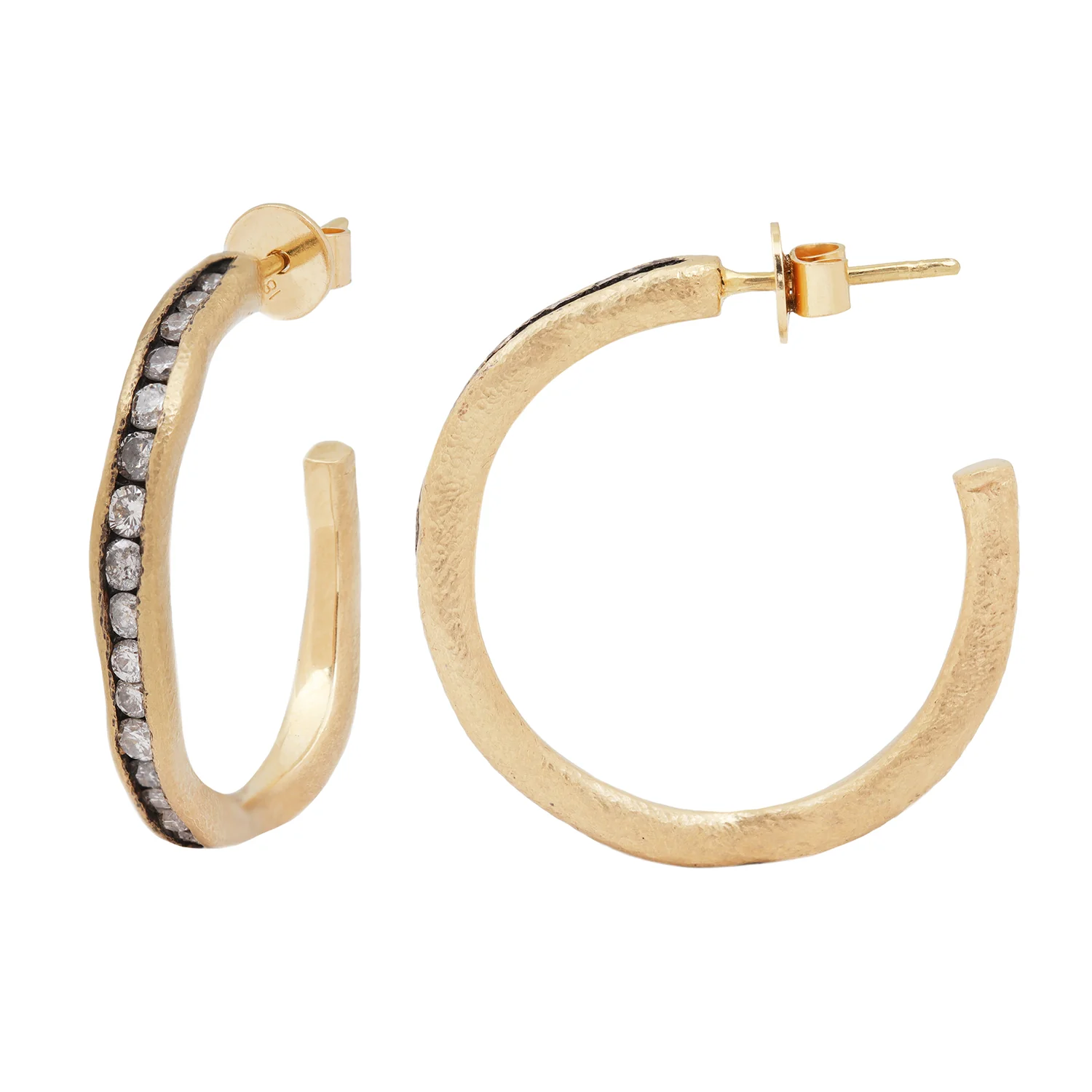 Large Diamond Fissure Hoops - Image 3
