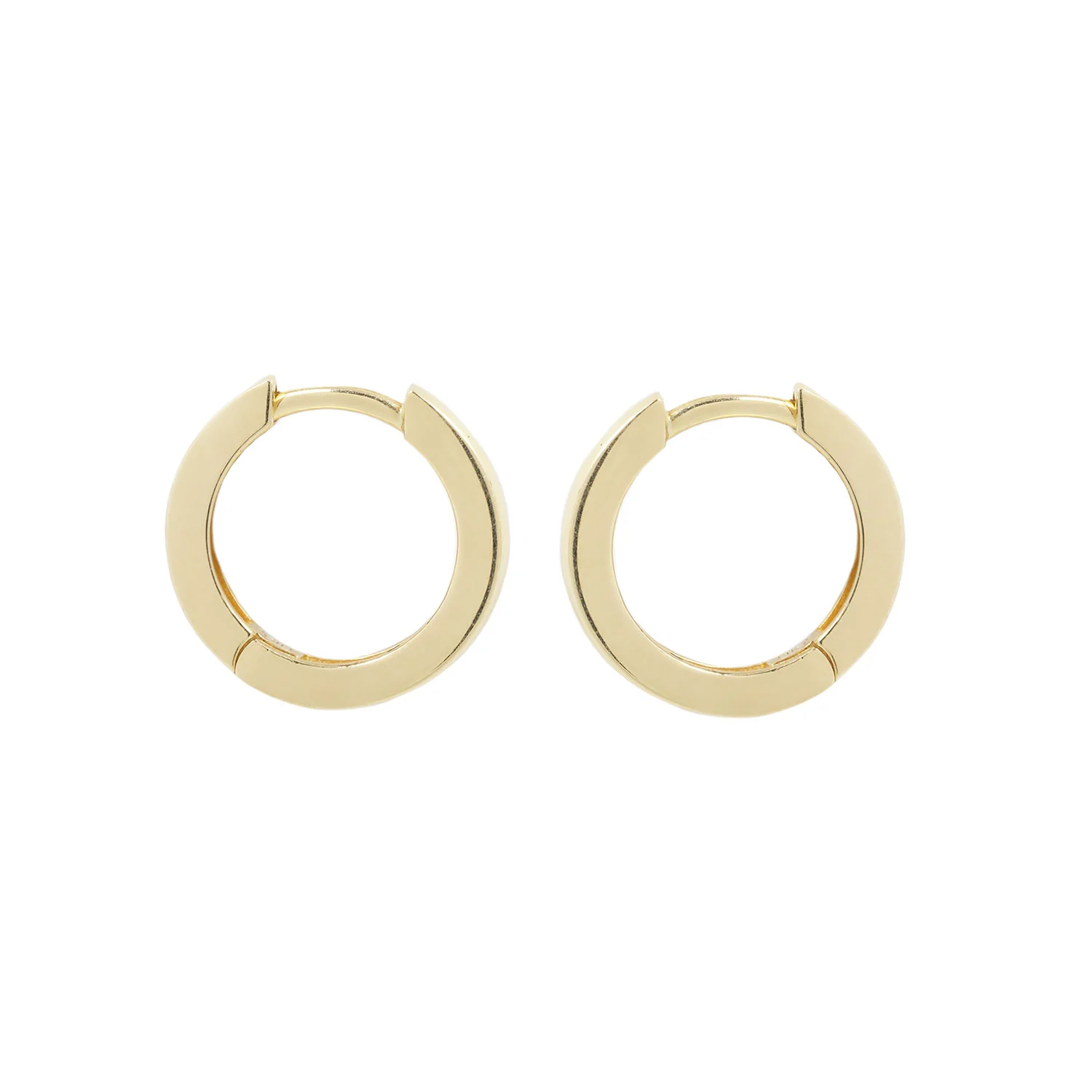 Large Gold Huggie Hoops - Image 3