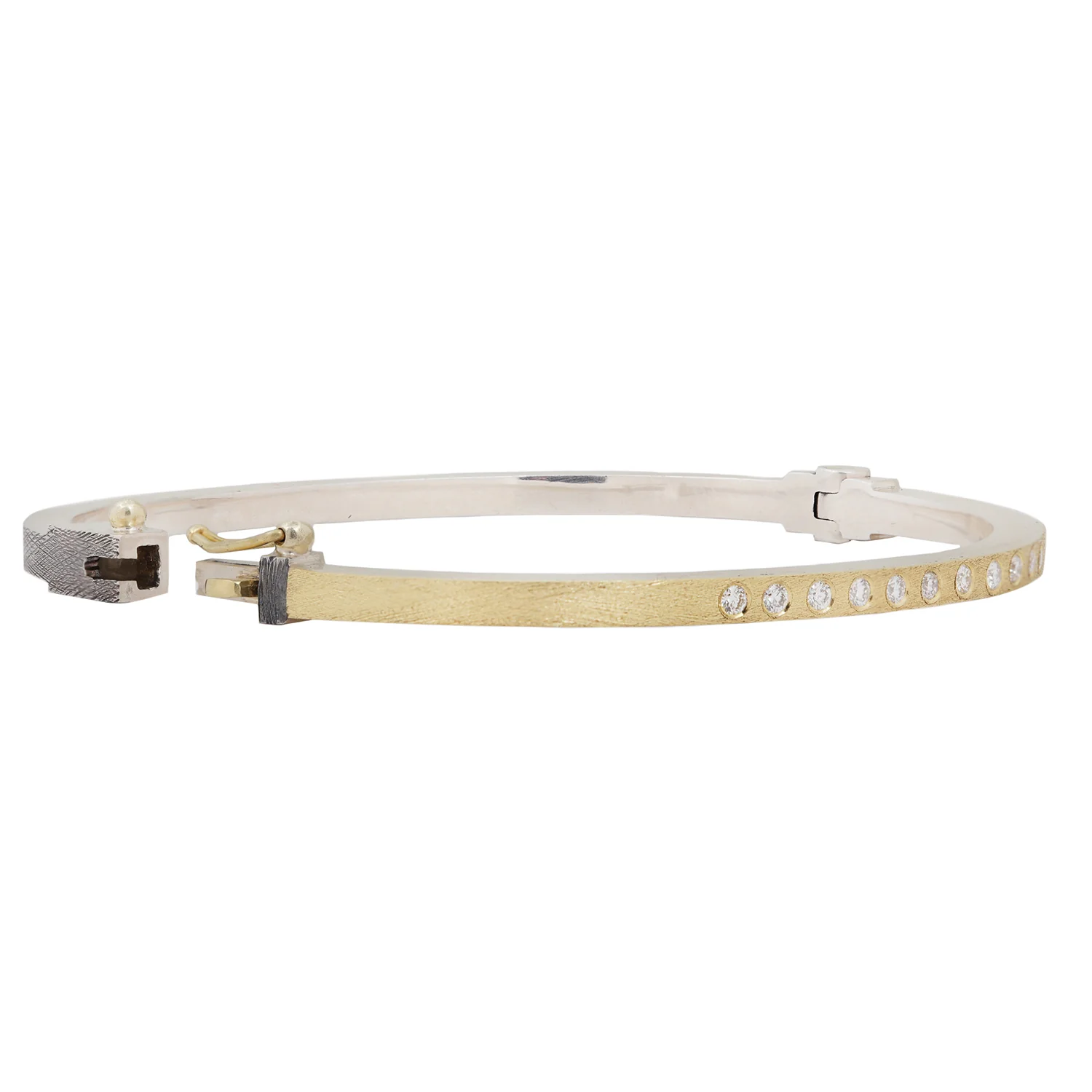 Laura Diamond Gold Bangle - Image 3