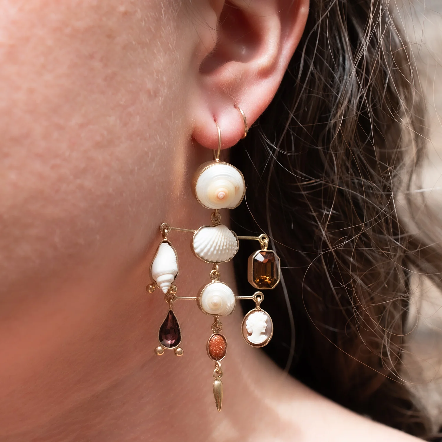Layered Victorian Drop Earrings - Image 4