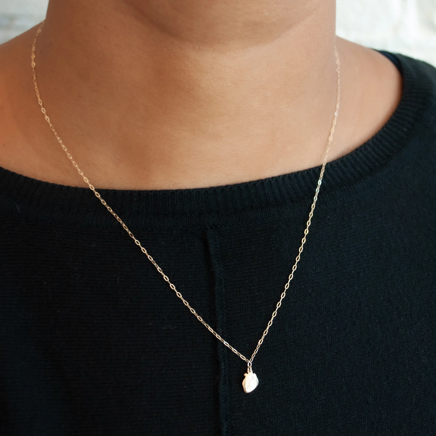 Tiny Gold Heart Necklace - Image 2