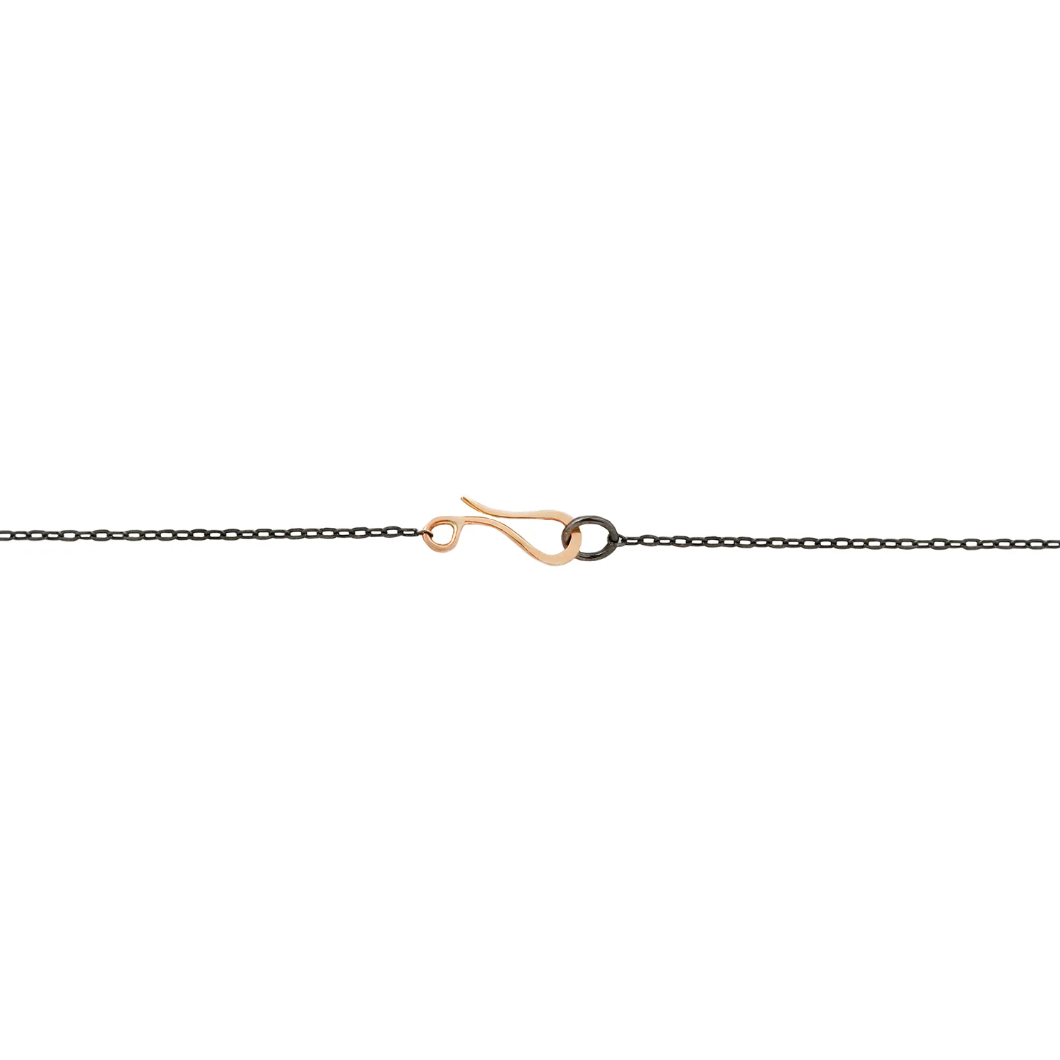Tiny Mixed Metal Heart Necklace - Image 3