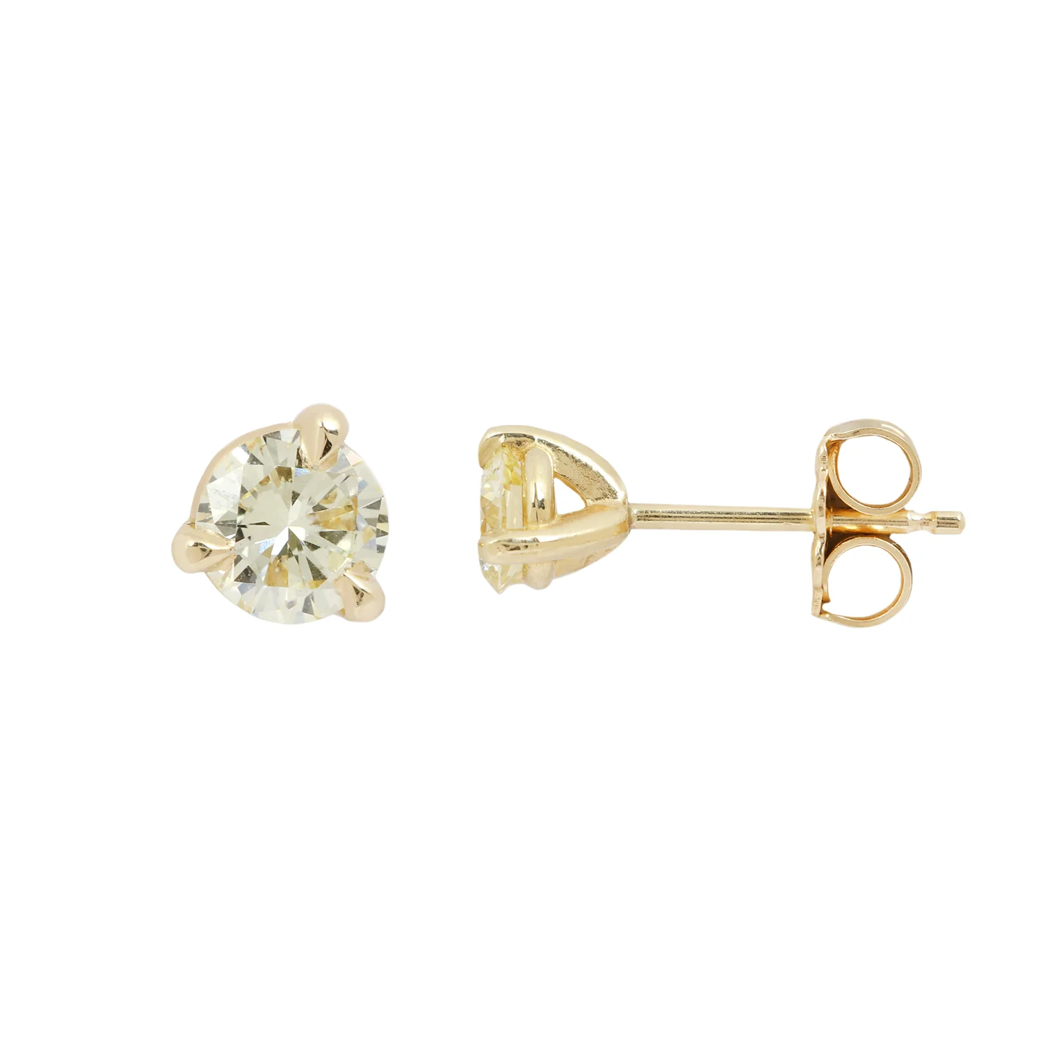 Yellow Diamond Martini Studs - Image 3